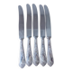 5 vintage silver-plated knives with stainless steel blades 240514