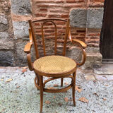 Armchair in bentwood and caning