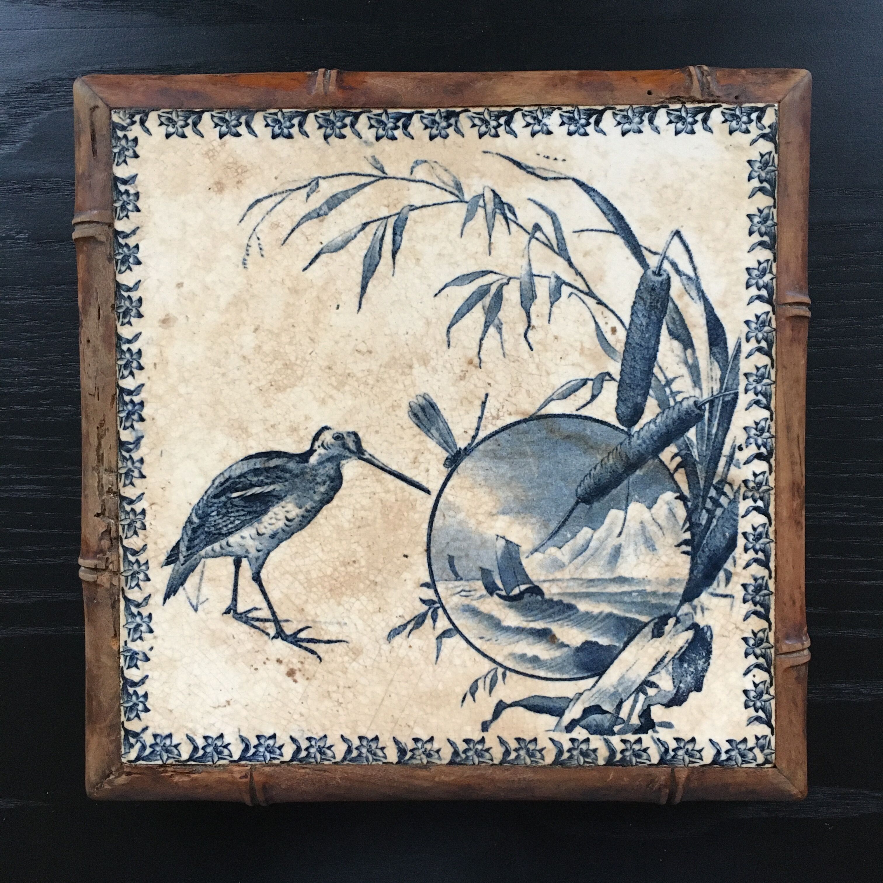 Antique ceramic trivet