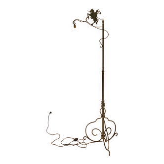 Ironwork reading floor lamp