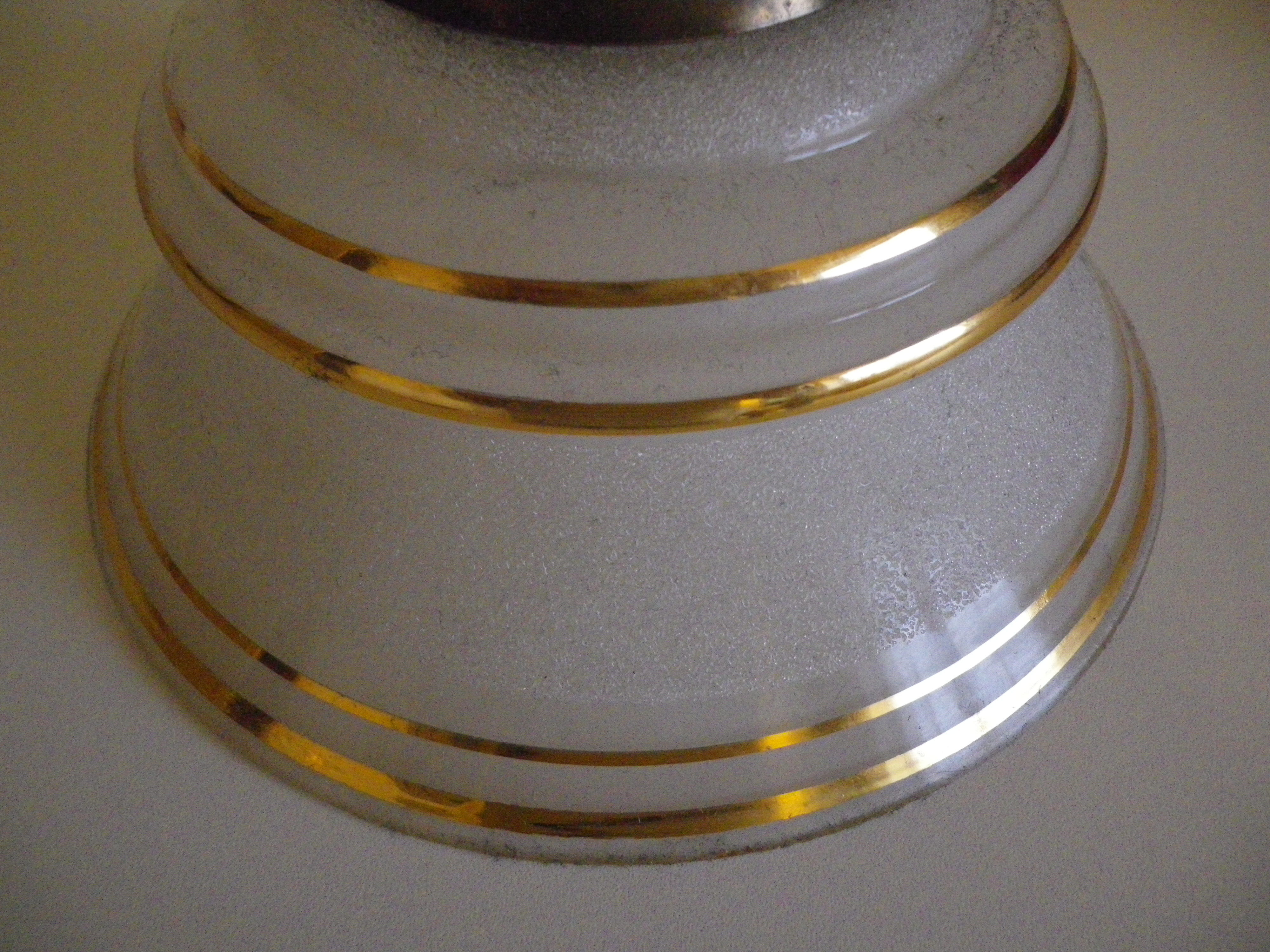 Suspension in brass and glass opaque Netherlands 1960s/1970s