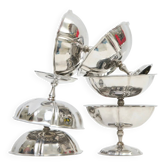 Coupes à dessert dentelées avec pied, 1970s