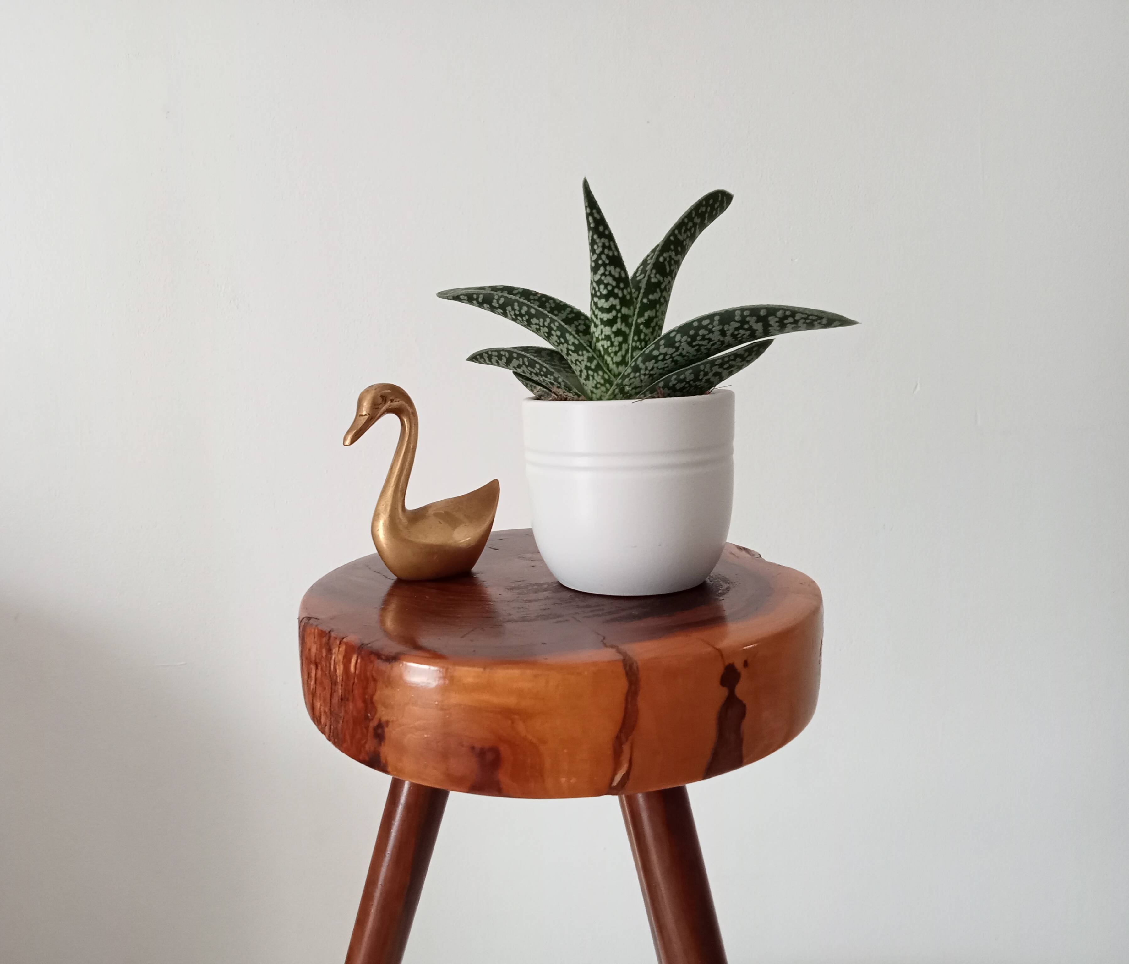 Brutalist tripod stool from the 1960s.