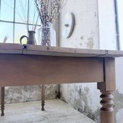 Bistro farmhouse table cherry wood turned legs 180cm