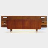 Vintage mid century double bed bedroom set in teak with nightstands