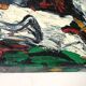 Abstract painting by Simone Ciani, oil on canvas, 1990s