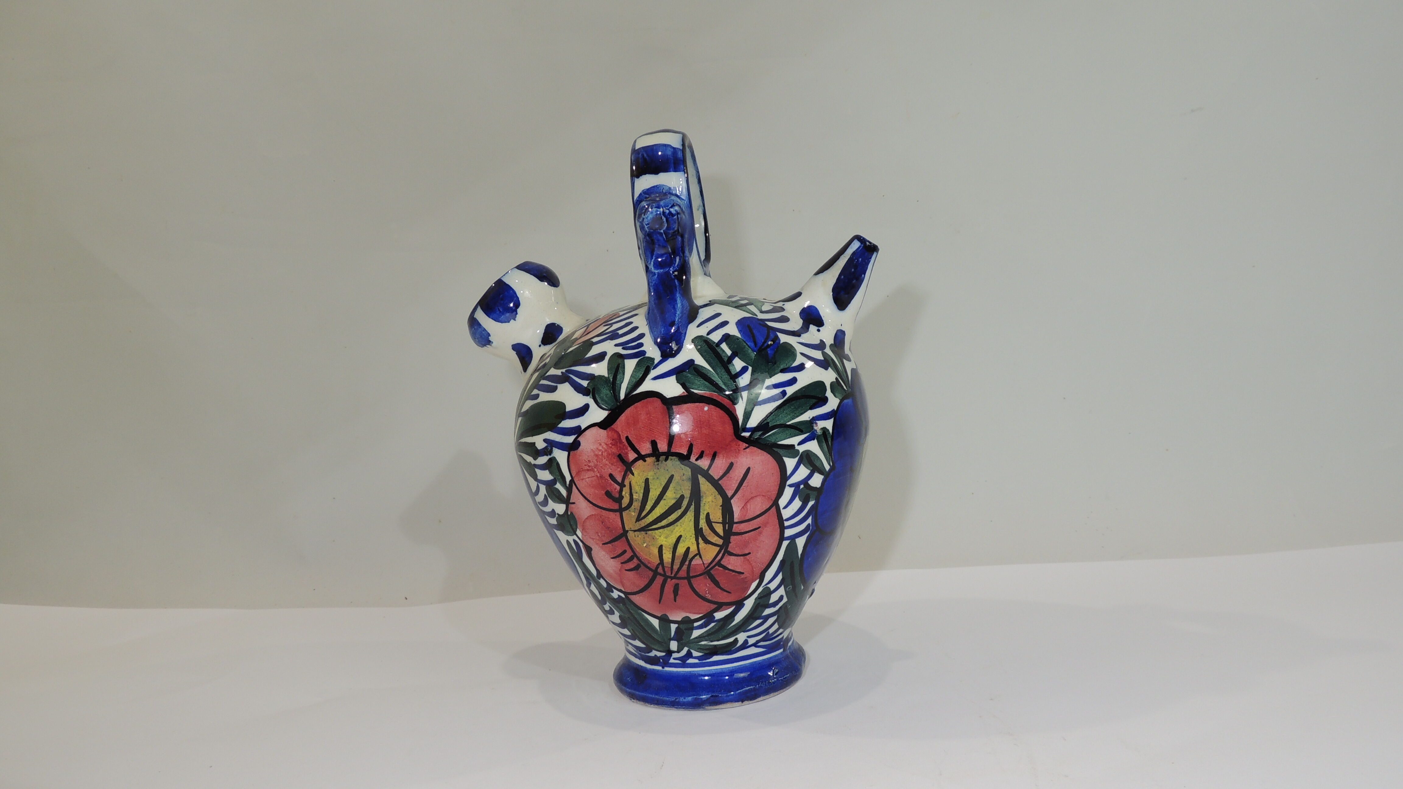 Gargoulette glazed terracotta /vintage/carafe/pitcher