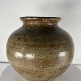 Round stoneware vase by Guy Baudat, France, Vintage 1970, XL