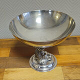 Silver-plated metal stand – dolphin decoration – menesés spain