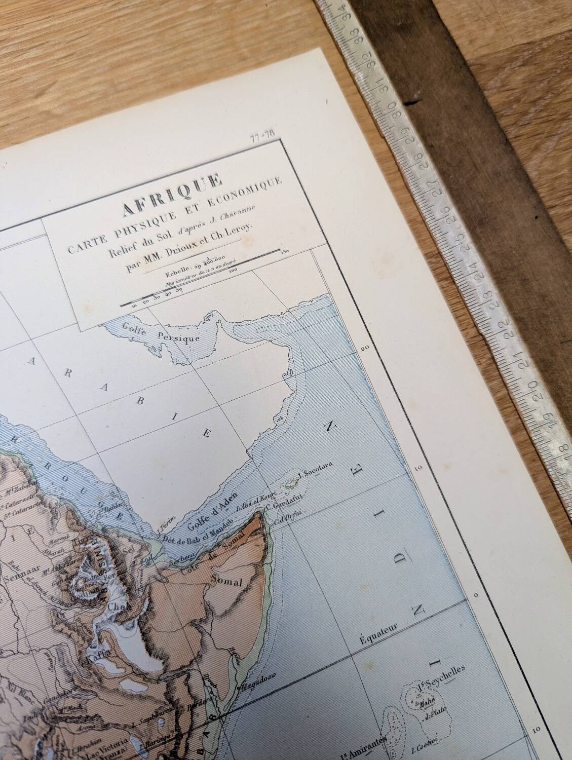 Africa, original map printed in 1892.