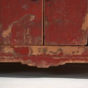 Antique pine sideboard with original red paint – China, circa 1920