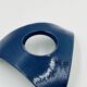 Lot de 4 coquetiers design en céramique bleue signés Malice