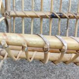 Vintage rattan magazine door