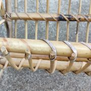 Vintage rattan magazine door