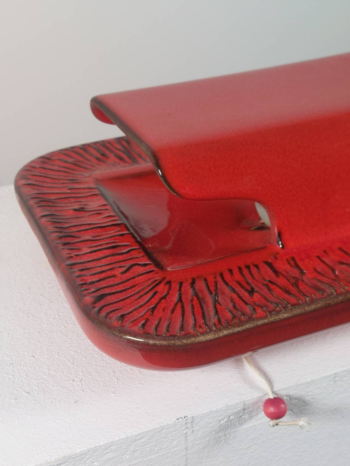 Vintage ceramic wall lamp from the 1970s.