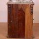 Old art deco wall display case in original grey-blue patina burmese teak