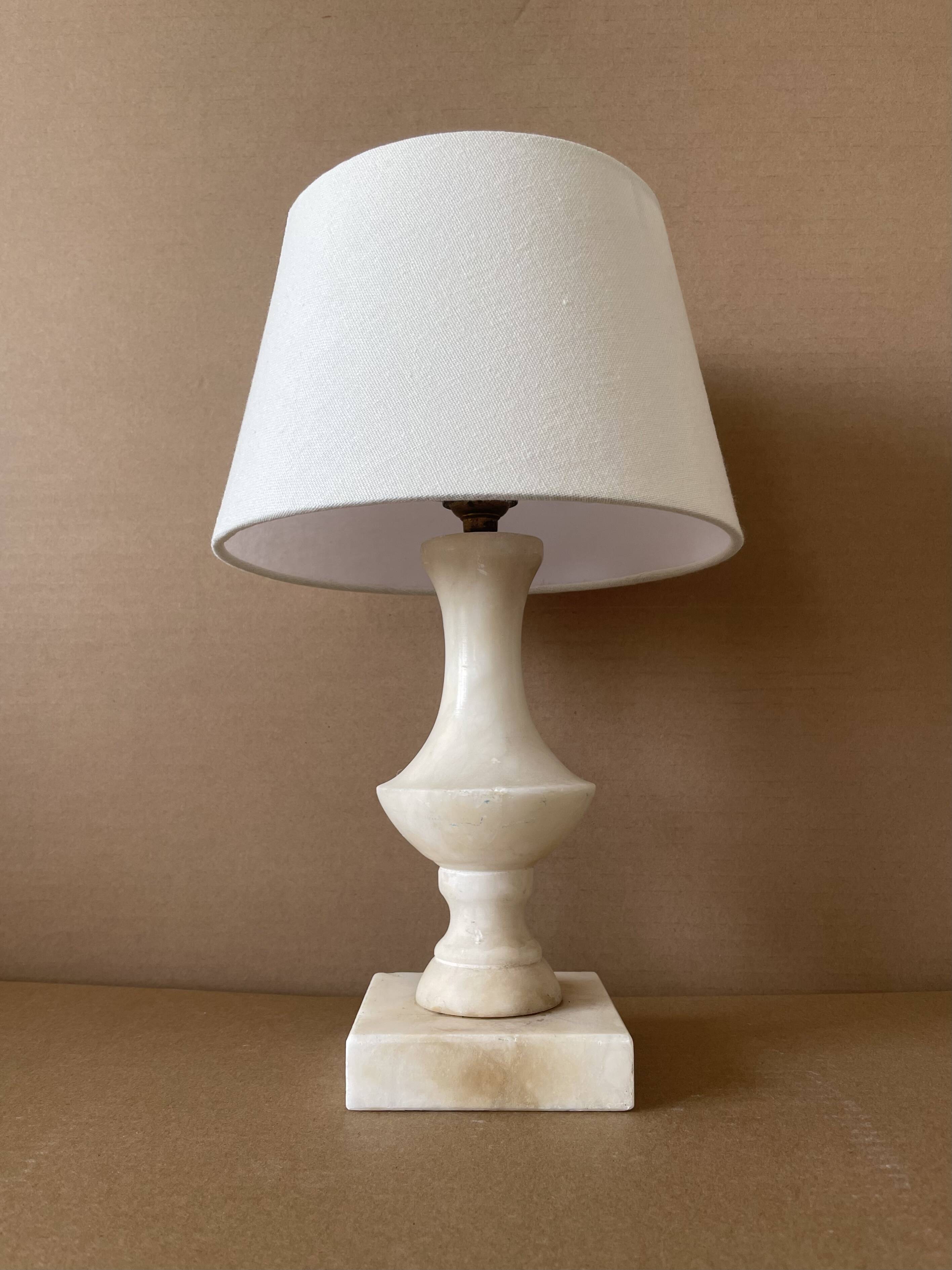 Old alabaster table lamp