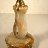 Three-light onyx chandelier