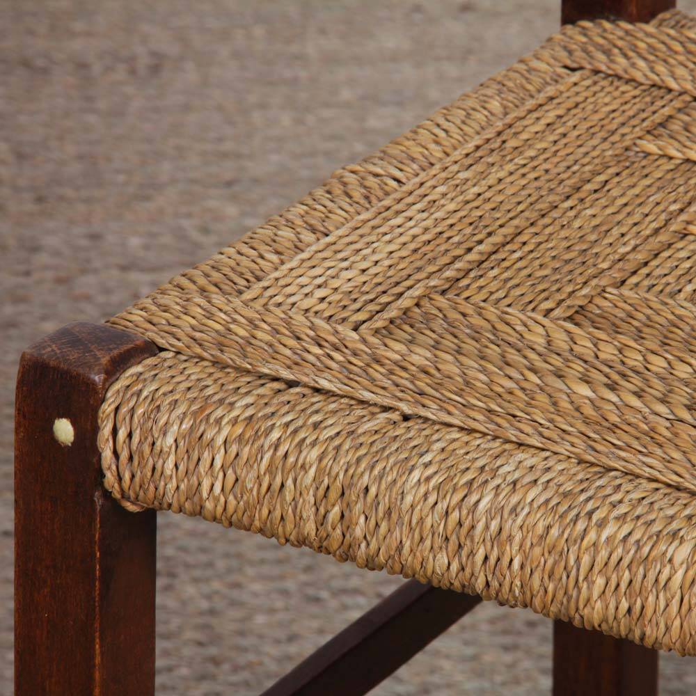 Paire de chaises rustiques en bois et corde, 1940