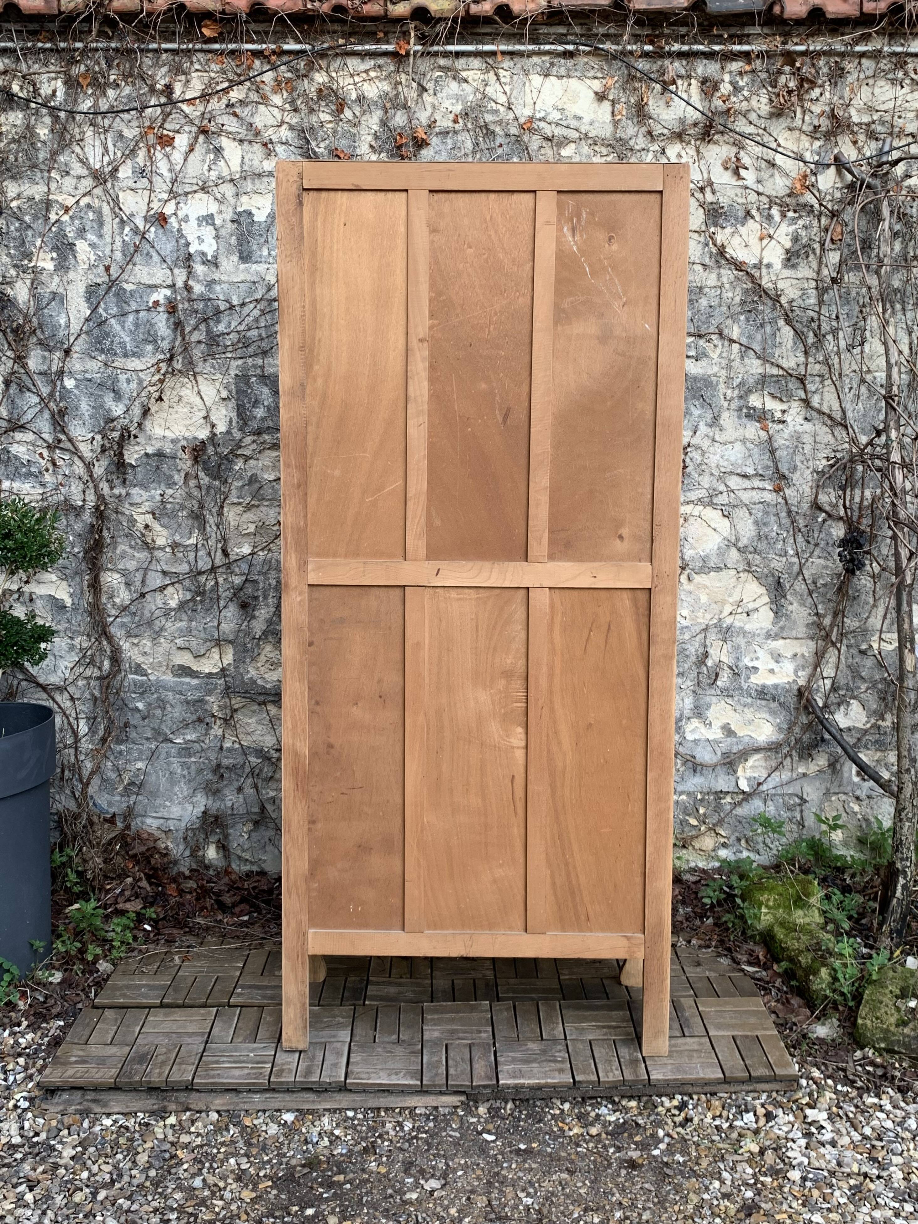 Parisian glass cabinet art deco raw wood 1930