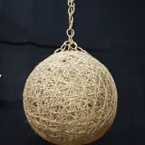 String and rattan ceiling of the 60s 70s