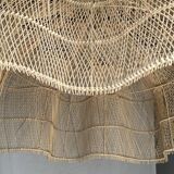 Immense rattan suspension in the shape of a flower, tulip, corolla H1m D1m50