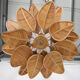 "Flower" chandelier in rattan