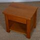 Vintage solid elm bedside table, 1980