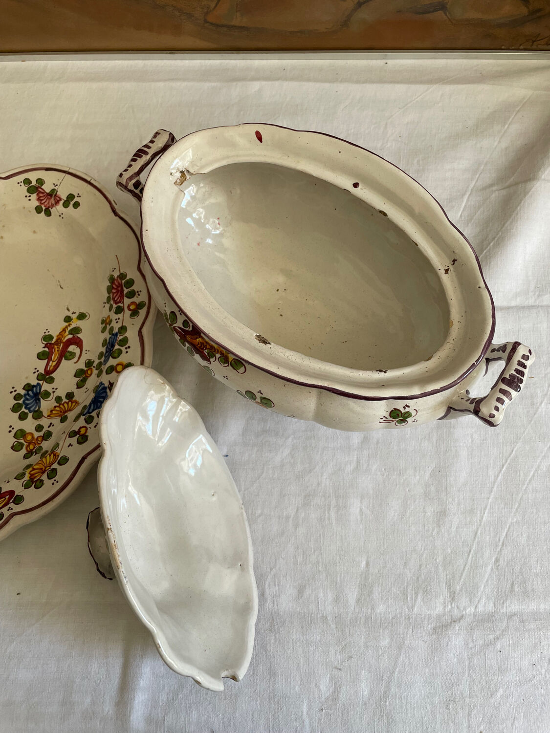 Légumier soupière en faïence