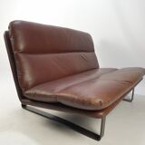 Vintage leather sofa by Kho Liang ie for Artifort, 1960s