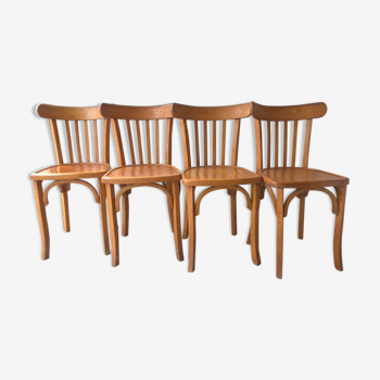 Ensemble de 4 chaises anciennes vintage "style bistrot" - Luterma