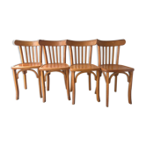 Ensemble de 4 chaises anciennes vintage "style bistrot" - Luterma