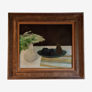 Oil on canvas, still life by René Genis