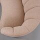 Danish curved banana sofa in a powder pink wool fabric, 1940s