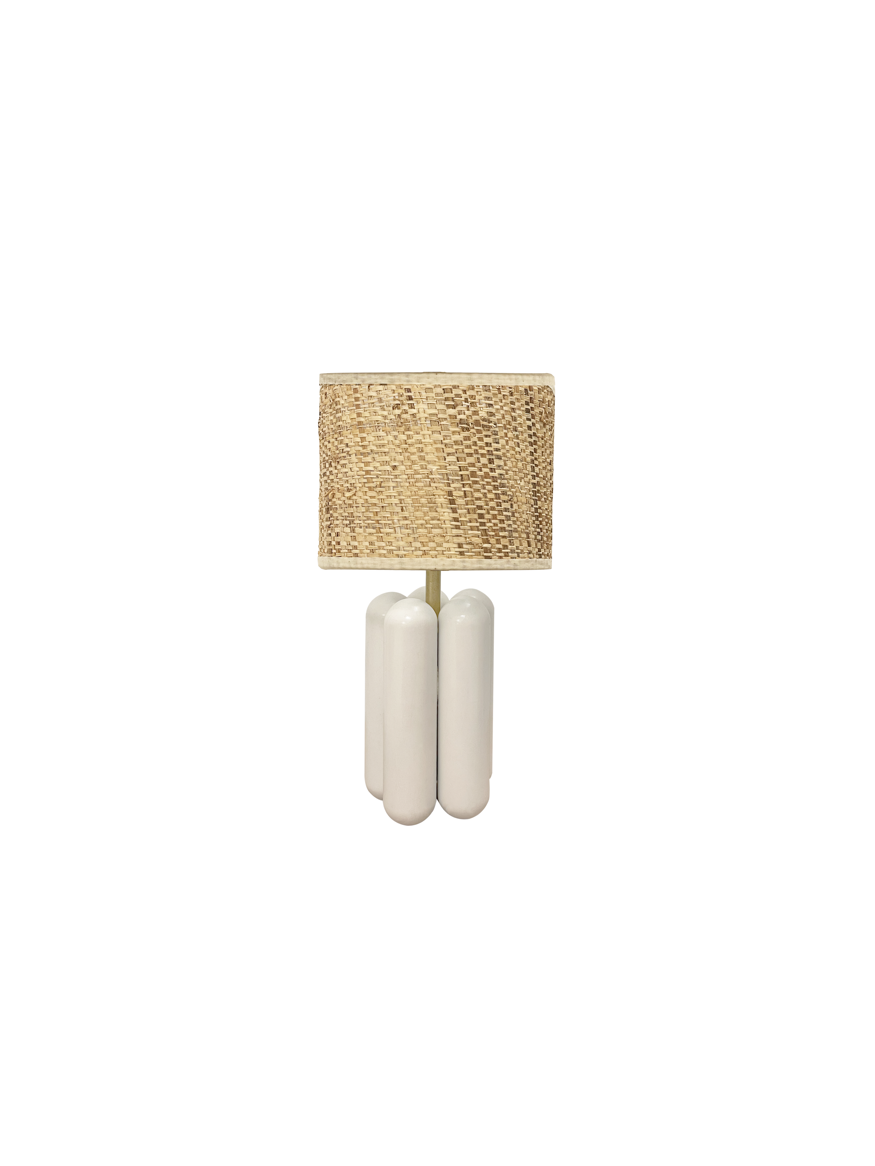 White Charlotte raffia lamp - Cosin Paris