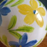 Vase rond à fleurs décoré à la main