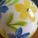 Hand-decorated round flower vase