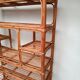Bookcase shelf in bamboo and vintage rattan