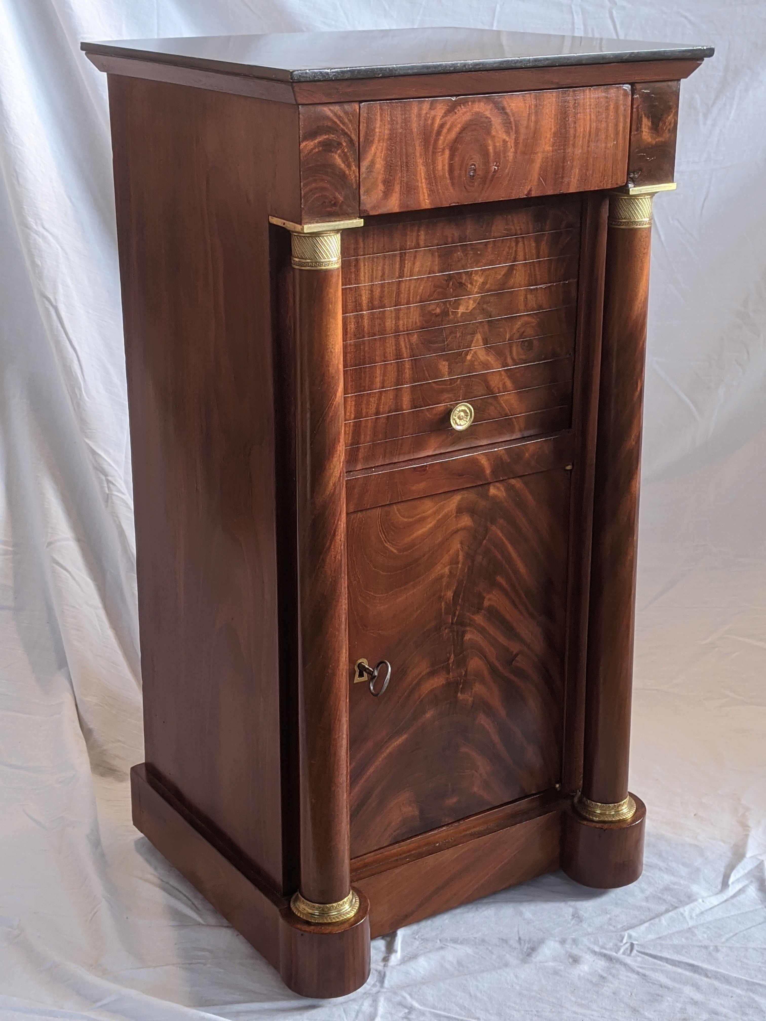 Period bedside empire mahogany .