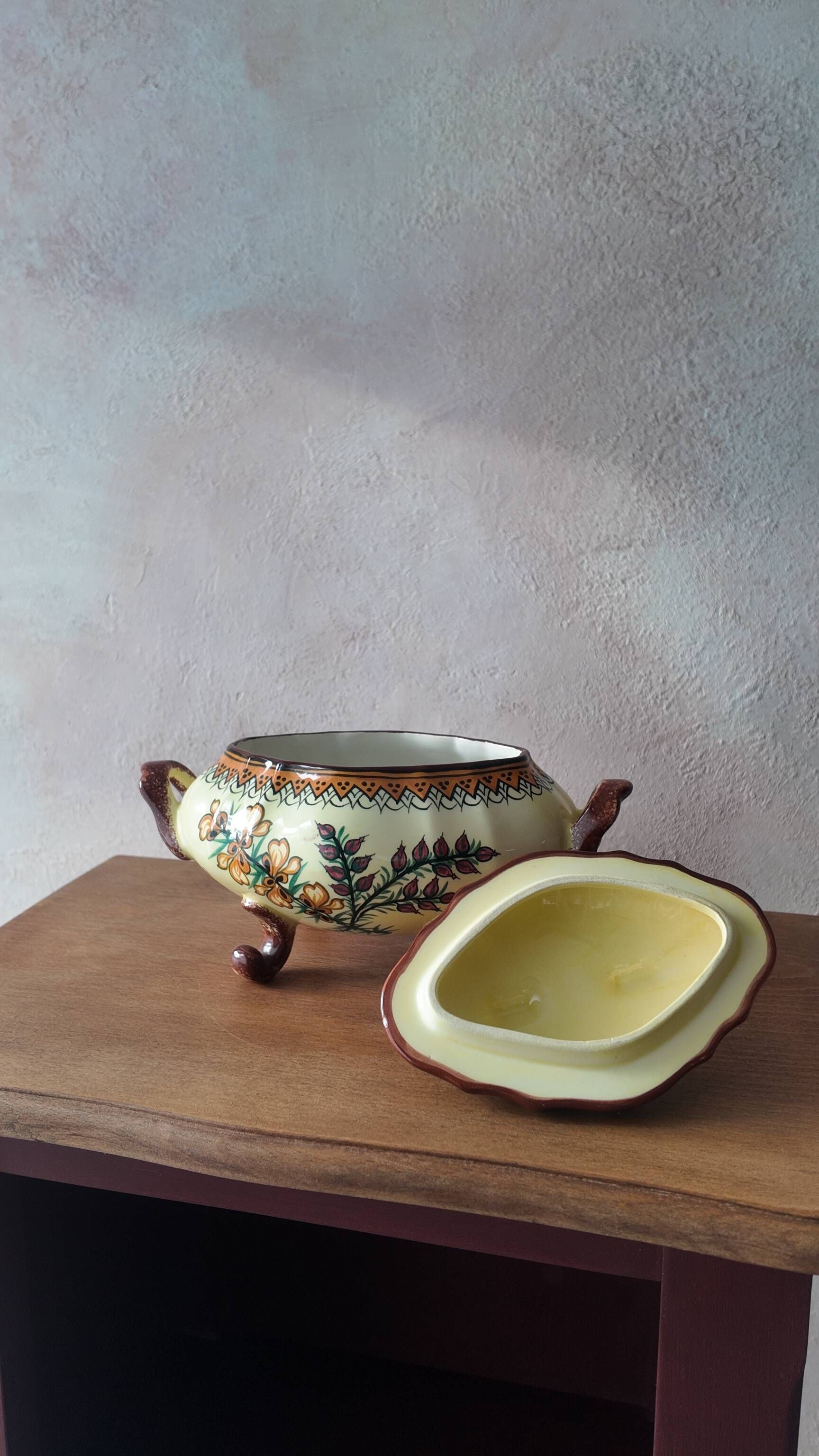 Antique Henriot Quimper Soup Tureen in Faience