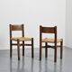 Pair of Méribel chairs by Charlotte Perriand, vintage edition BCB, circa 1950.