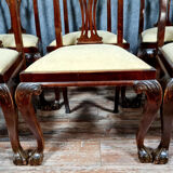 Série de 6 chaises Chippendale en acajou vers 1900