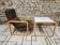 Lot Fauteuil et table Wilkhahn bois courbé 1980 vintage