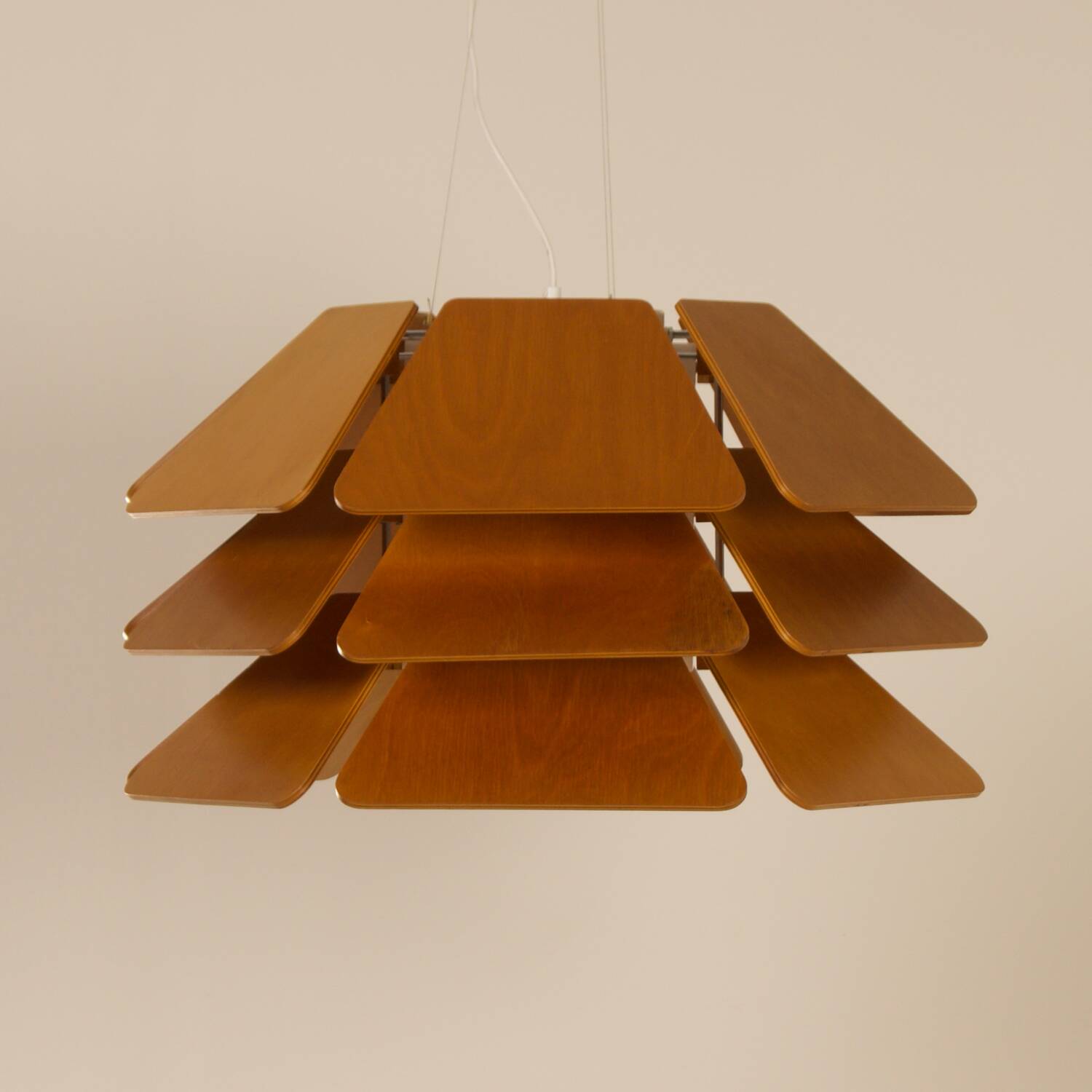 IMPRESSIVE DANISH MODEL 838 PENDANT LAMP BY P&P LJUS AB, 1970s