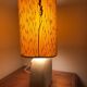 Brutalist lamp in carved stone by Albert Tormos.