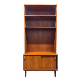Bibliothèque vintage en bois / étagère / vitrine