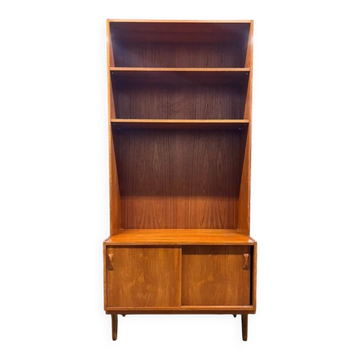 Bibliothèque vintage en bois / étagère / vitrine