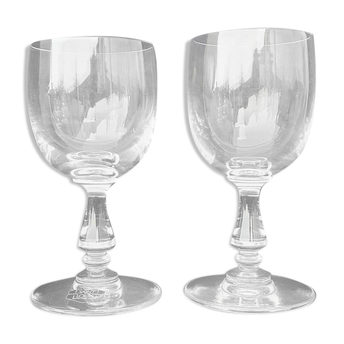 Paire de verres cristal Saint Louis modèle Lucrèce