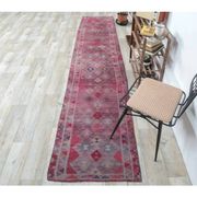 1960s - Vintage Turkish Hand-Knotted Herki Runner Rug - 75x365