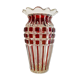 Large faceted glass vase 60s - retro -vintage -deco